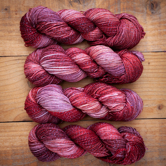 Superwash Merino/Nylon Sparkle - 4ply/fingering weight - hand dyed yarn - Ready to Ship