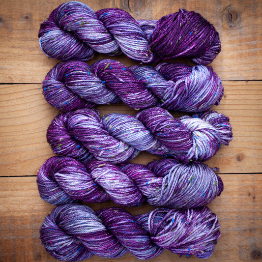 Superwash Merino Tweed - Aran weight - hand dyed yarn - Ready to Ship