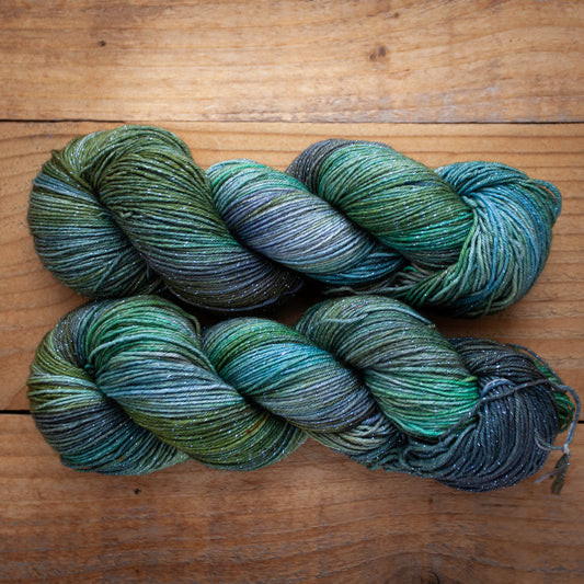 Superwash Merino/Nylon Sparkle - 4ply/fingering weight - hand dyed yarn - Ready to Ship