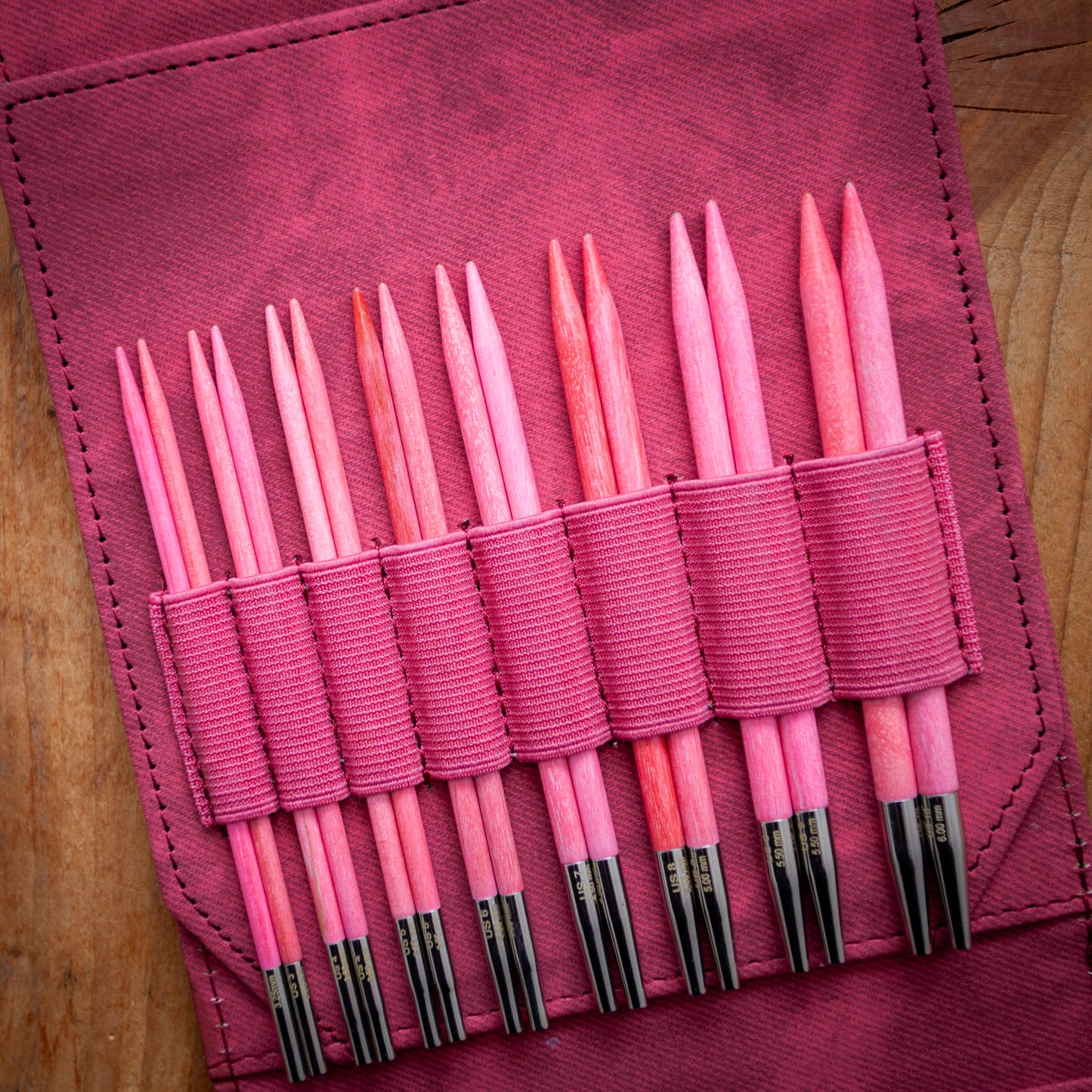 Lykke Blush 5" Interchangeable Needle Starter Set – Crimson