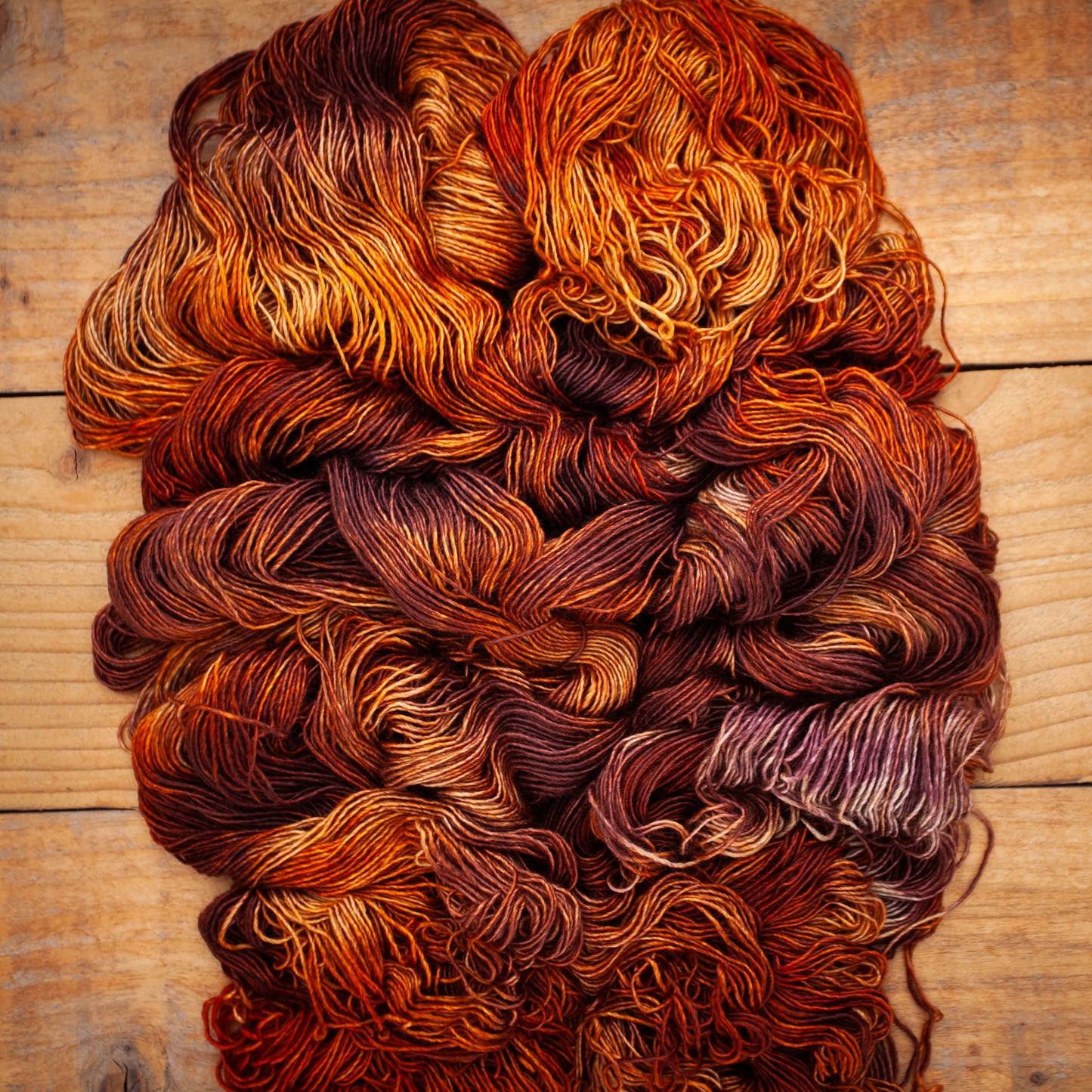 Yak Silk Singles 4ply - extra large skein 120g - hand dyed yarn - Ready to Ship