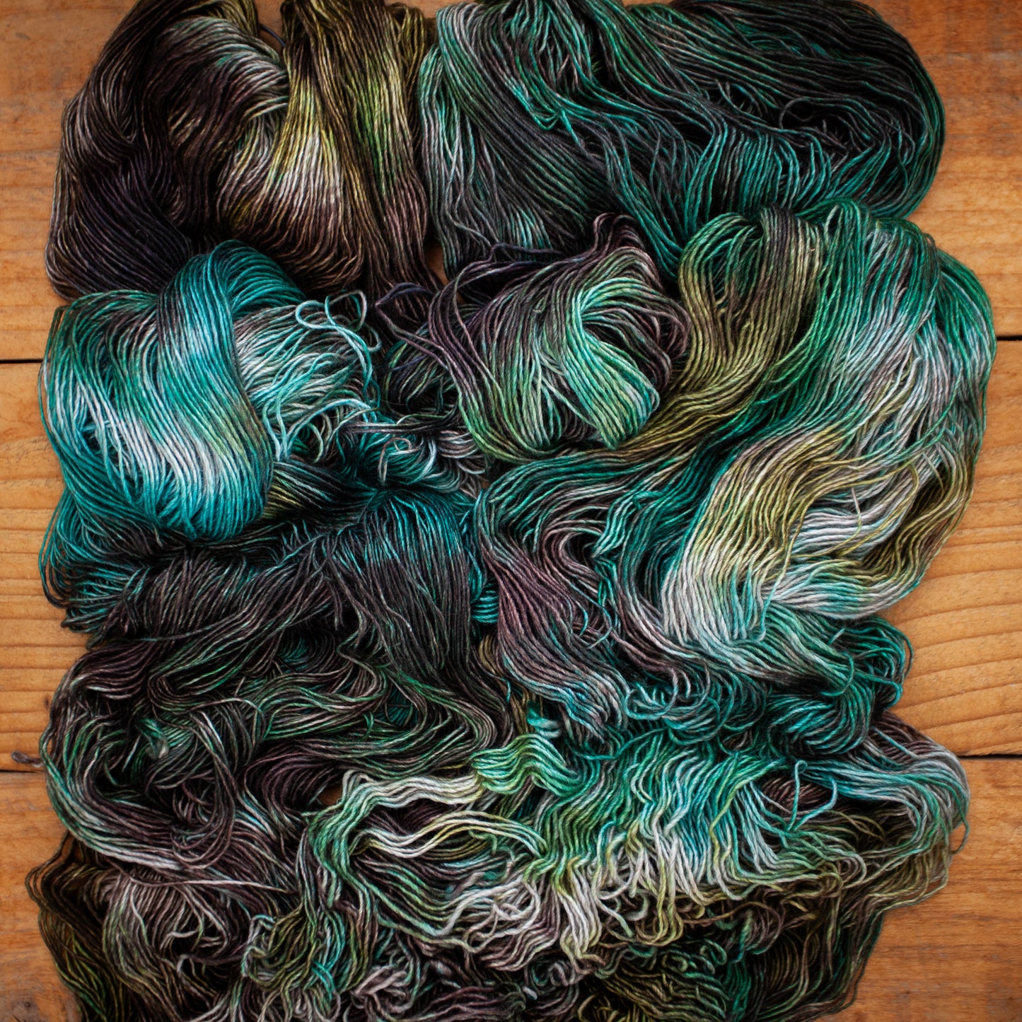 Yak Silk Singles 4ply - extra large skein 120g - hand dyed yarn - Ready to Ship