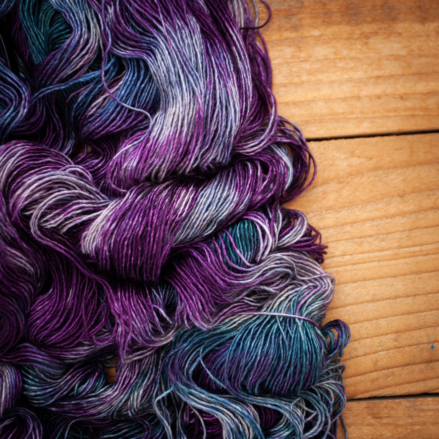 Yak Silk Singles 4ply - extra large skein 120g - hand dyed yarn - Ready to Ship