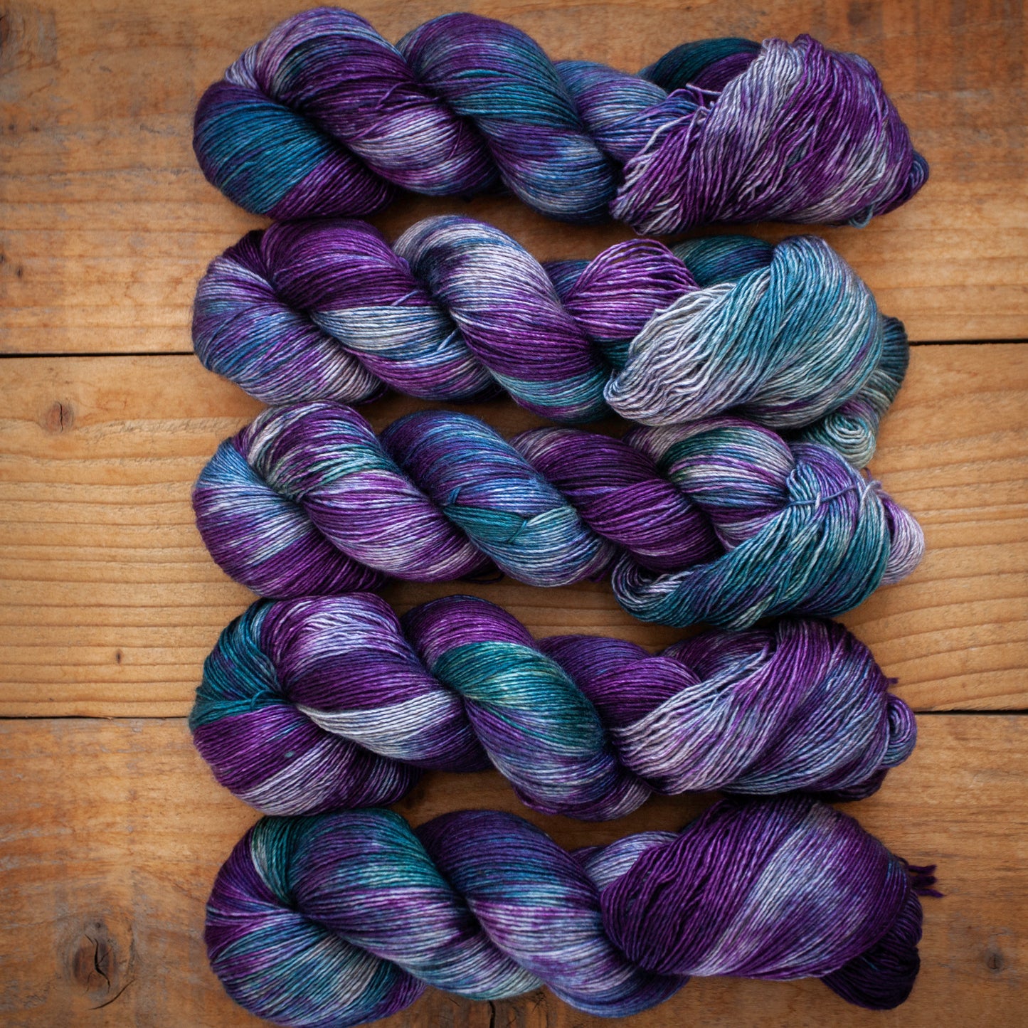 Yak Silk Singles 4ply - extra large skein 120g - hand dyed yarn - Ready to Ship