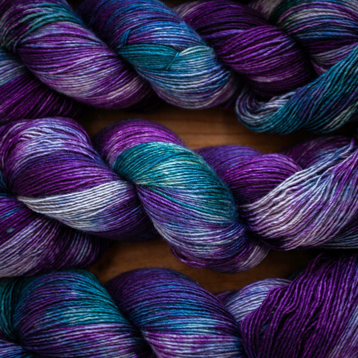 Yak Silk Singles 4ply - extra large skein 120g - hand dyed yarn - Ready to Ship