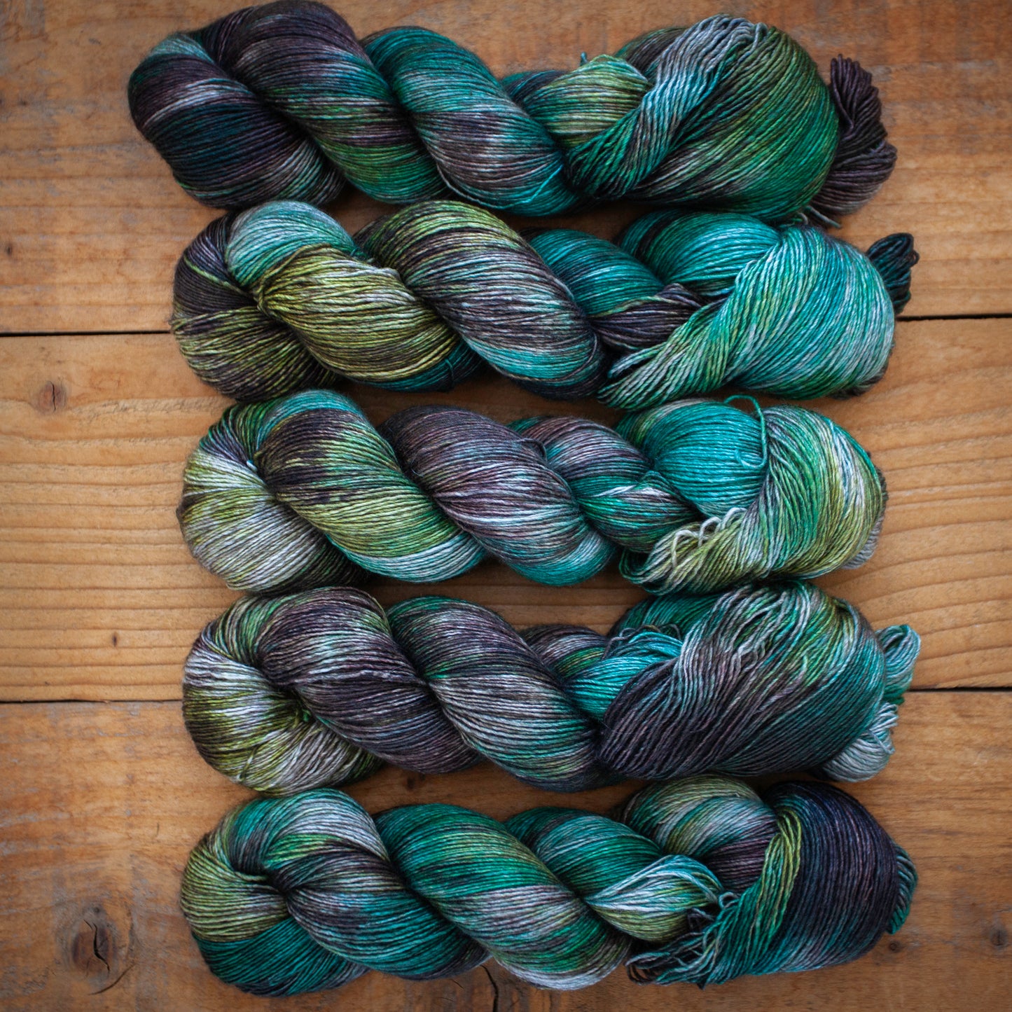 Yak Silk Singles 4ply - extra large skein 120g - hand dyed yarn - Ready to Ship