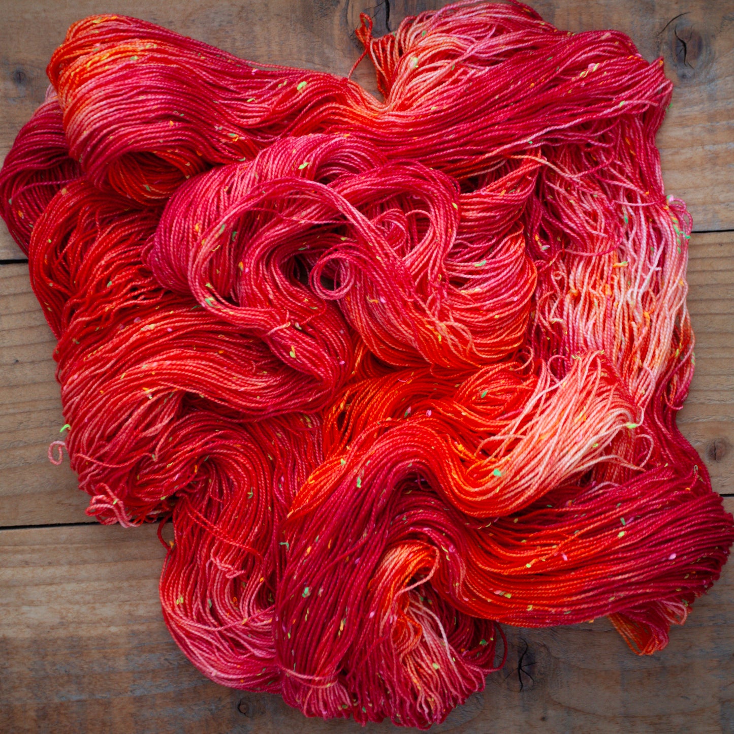 Superwash Merino neon tweed 4 Ply hand dyed yarn - Ready to Ship