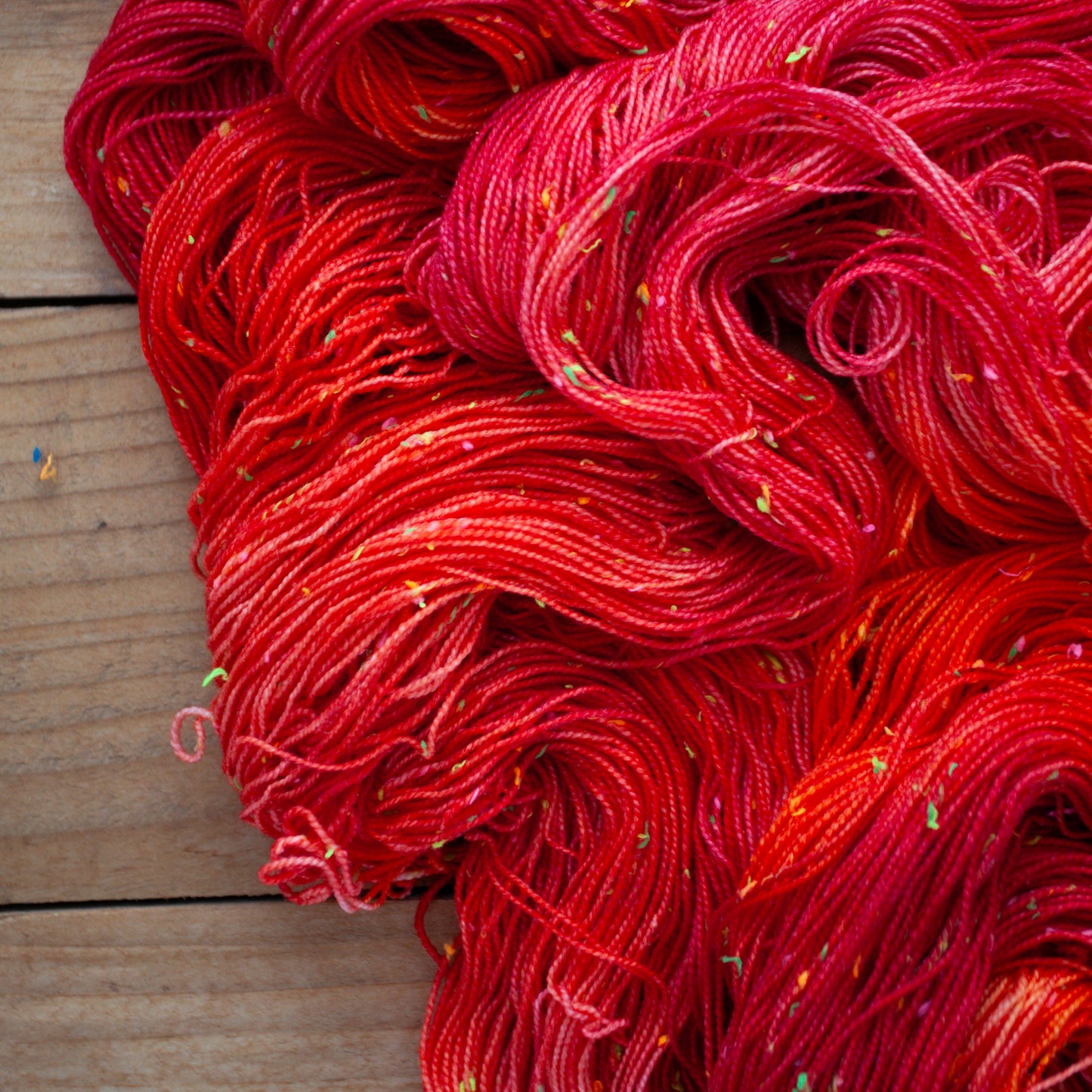 Superwash Merino neon tweed 4 Ply hand dyed yarn - Ready to Ship