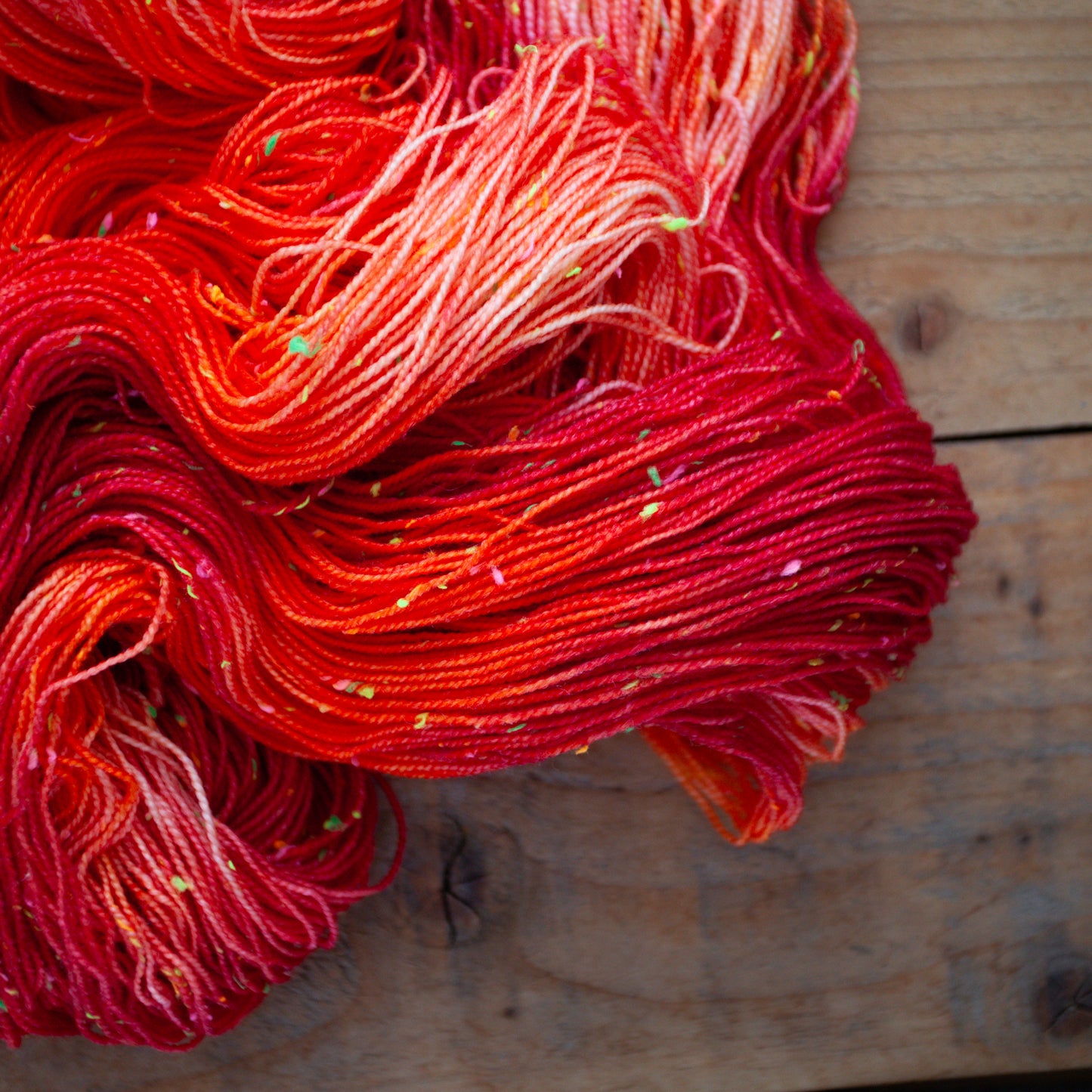 Superwash Merino neon tweed 4 Ply hand dyed yarn - Ready to Ship