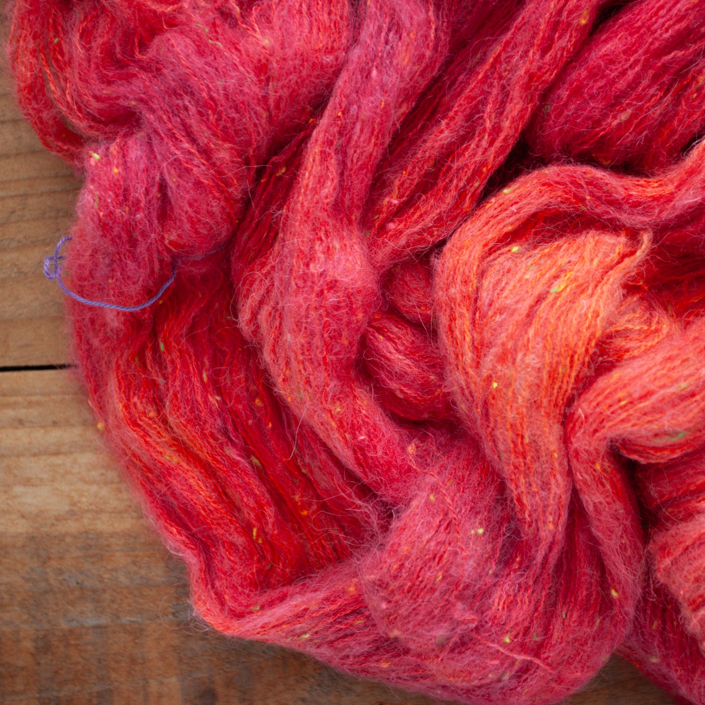 Superwash Merino/Alpaca Neon Tweed fluff - fingering weight - hand dyed yarn - Ready to Ship