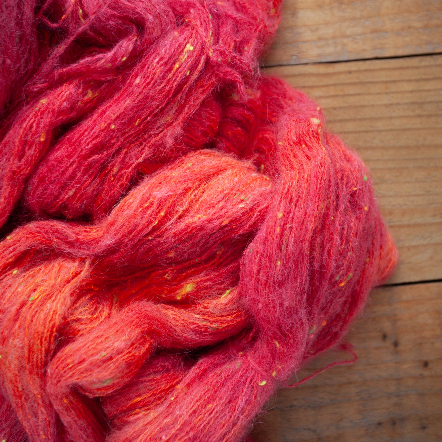 Superwash Merino/Alpaca Neon Tweed fluff - fingering weight - hand dyed yarn - Ready to Ship