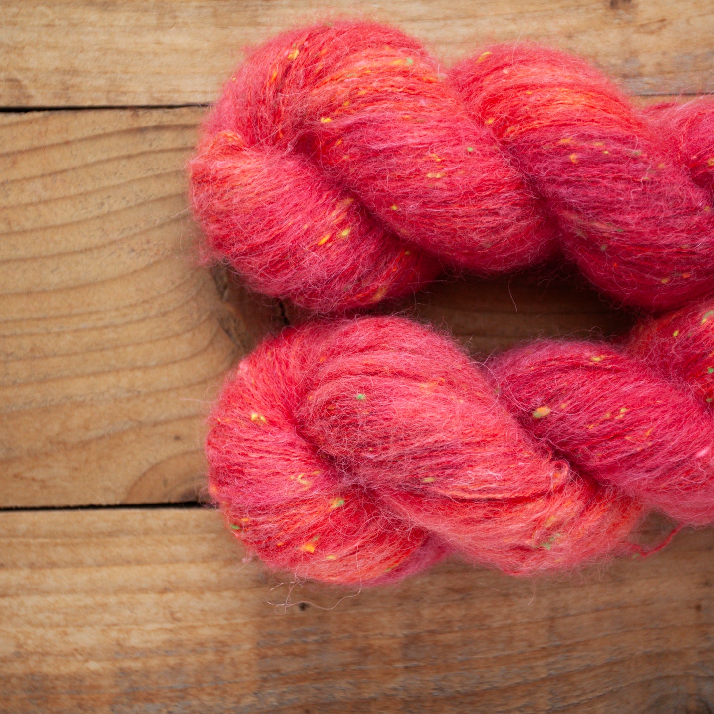 Superwash Merino/Alpaca Neon Tweed fluff - fingering weight - hand dyed yarn - Ready to Ship