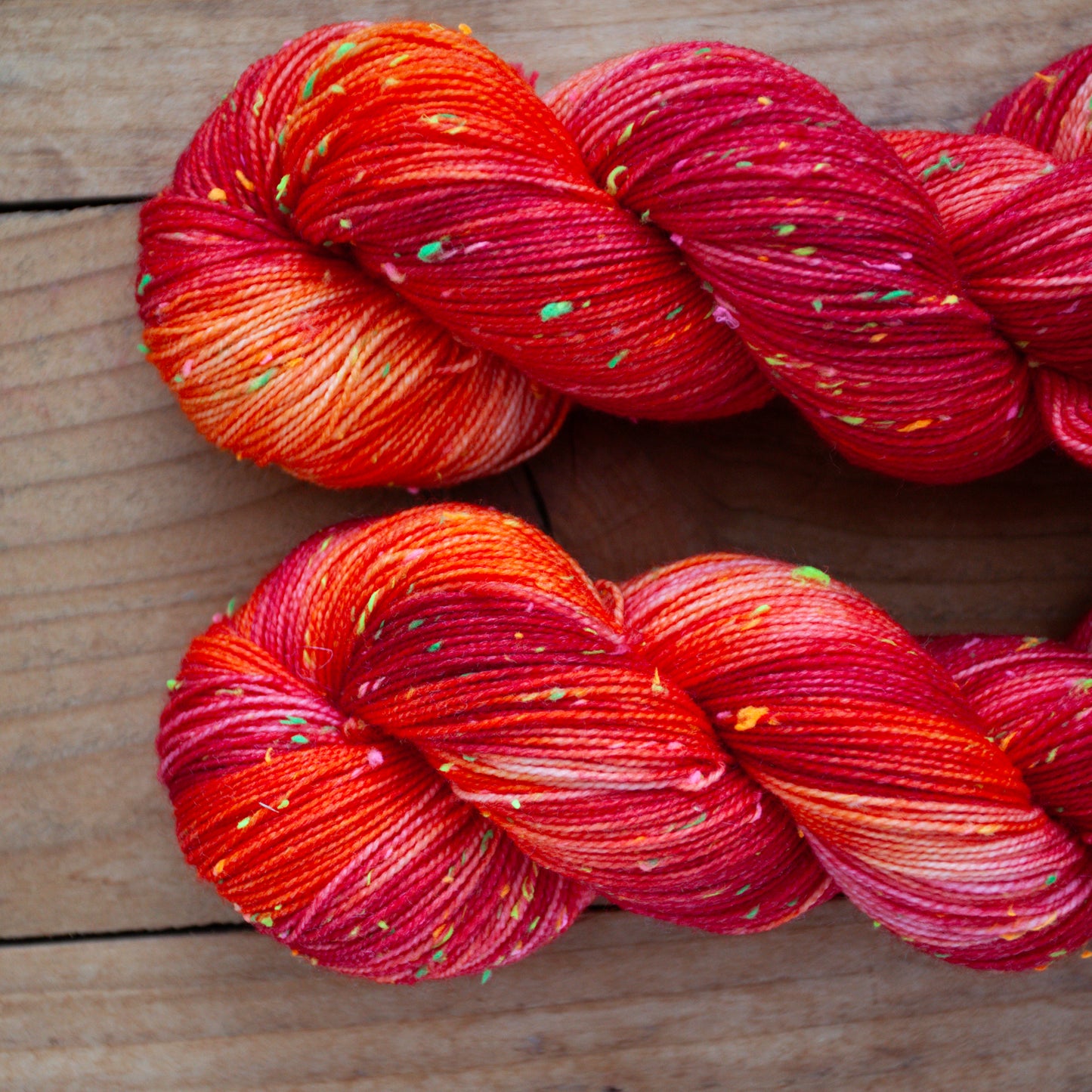 Superwash Merino neon tweed 4 Ply hand dyed yarn - Ready to Ship