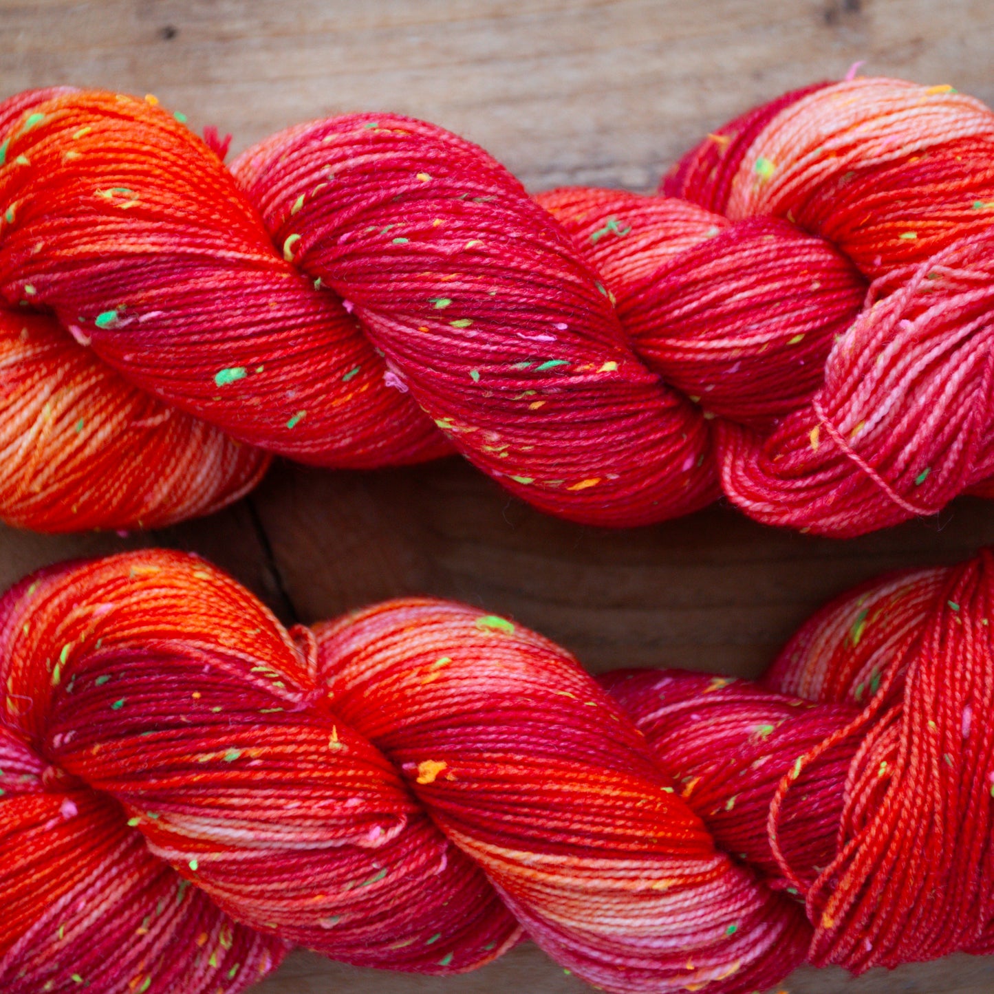 Superwash Merino neon tweed 4 Ply hand dyed yarn - Ready to Ship