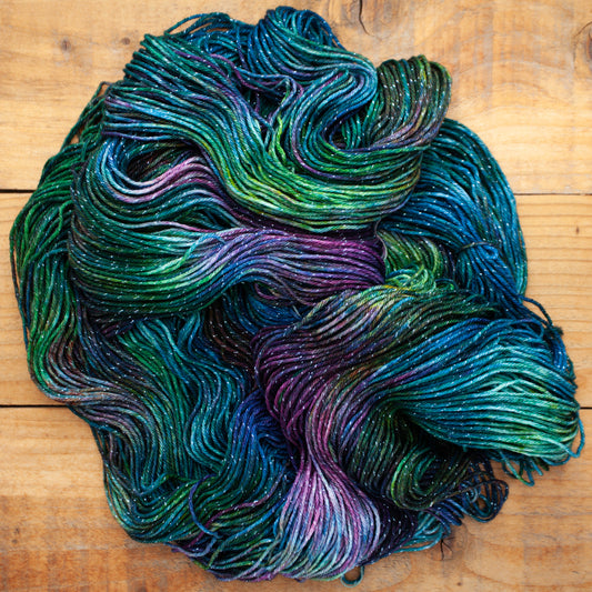 Superwash Merino/Nylon Sparkle - DK weight - hand dyed yarn - Ready to Ship