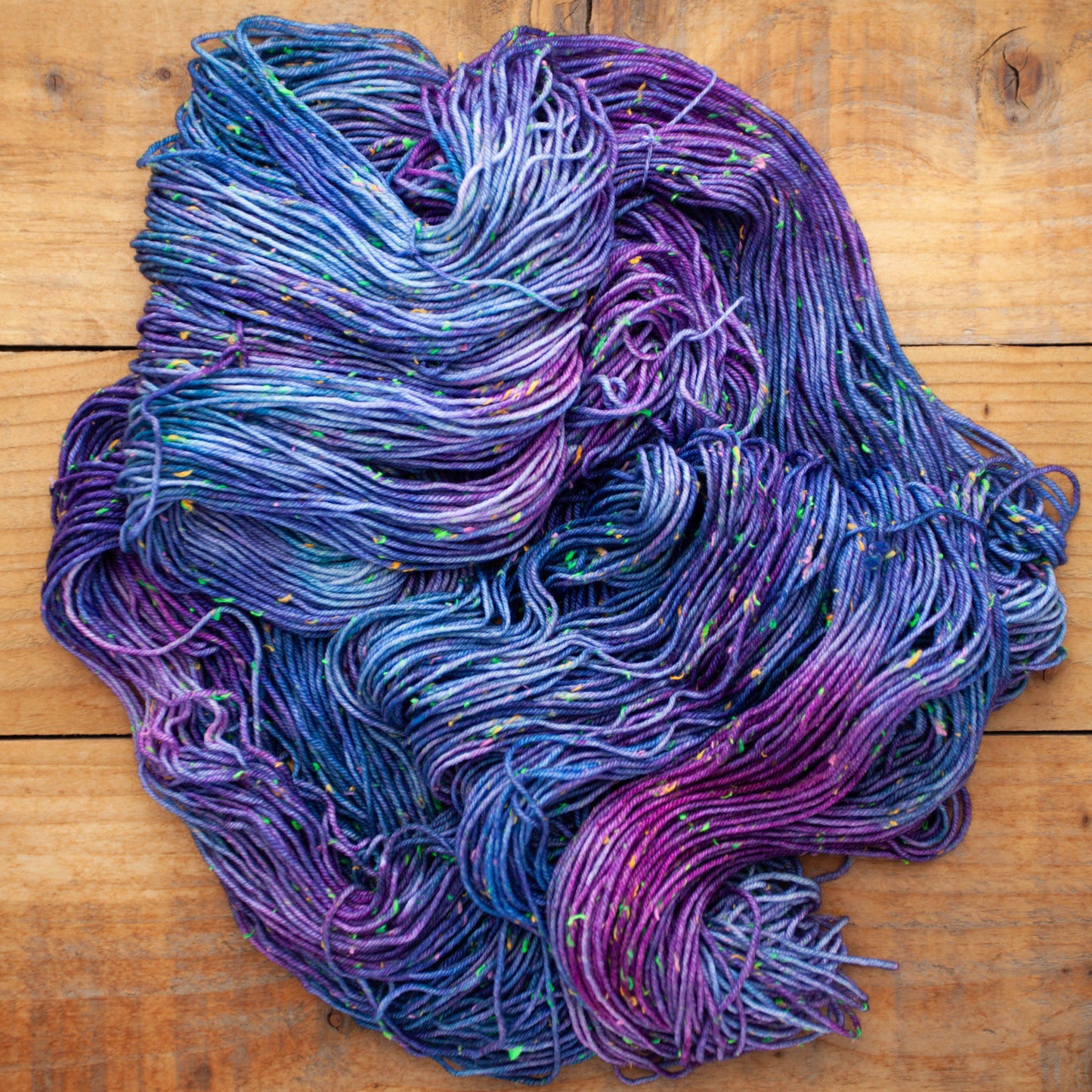 Superwash Merino neon tweed DK hand dyed yarn - Ready to Ship