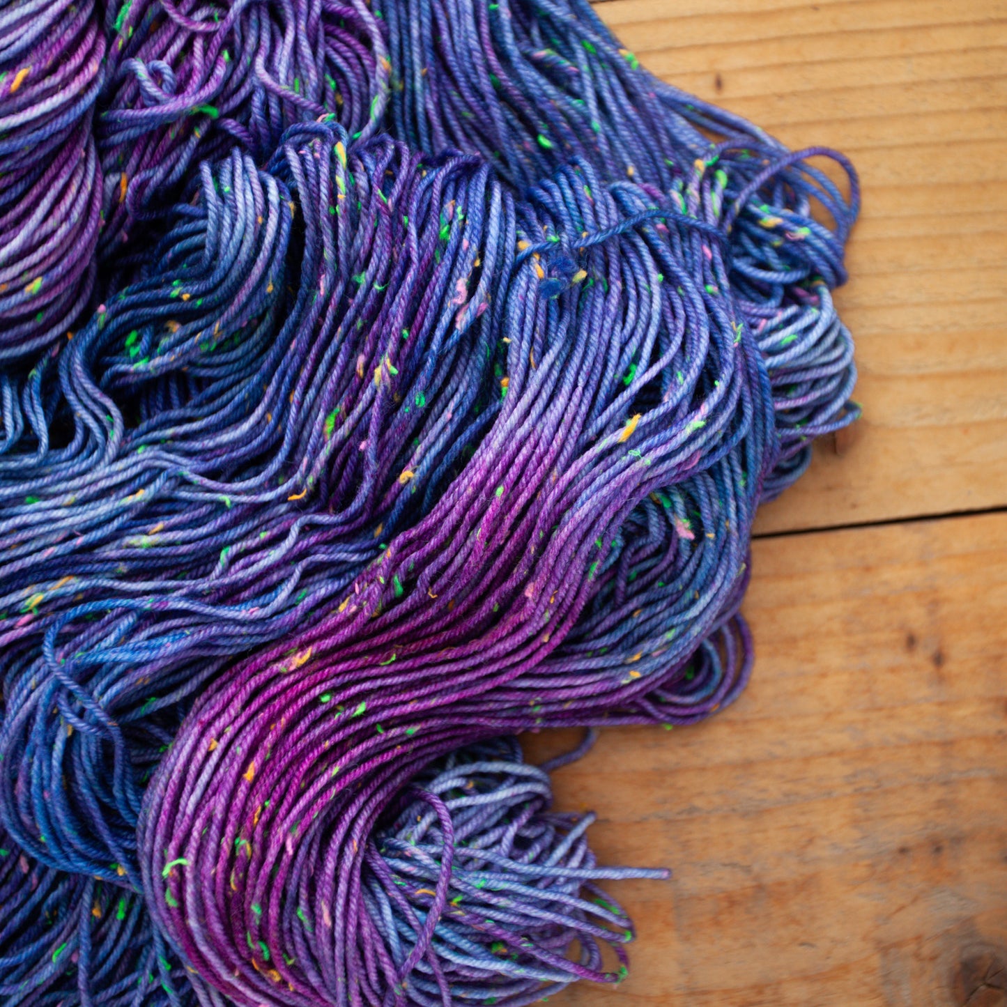 Superwash Merino neon tweed DK hand dyed yarn - Ready to Ship