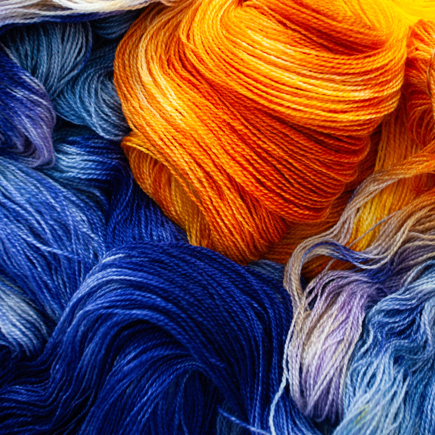 Superwash Bluefaced Leicester (BFL)/Silk - lace weight - hand dyed yarn - Ready to Ship