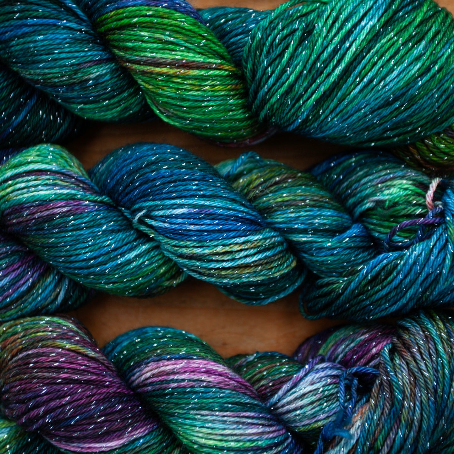 Superwash Merino/Nylon Sparkle - DK weight - hand dyed yarn - Ready to Ship