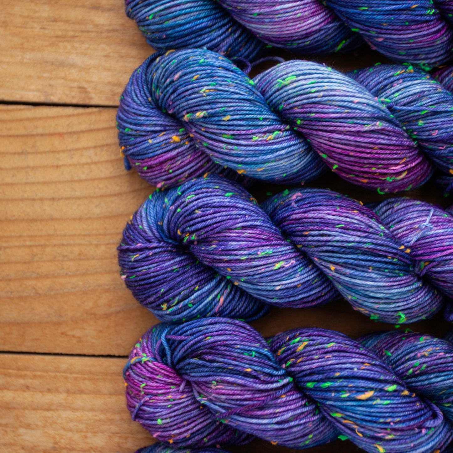 Superwash Merino neon tweed DK hand dyed yarn - Ready to Ship