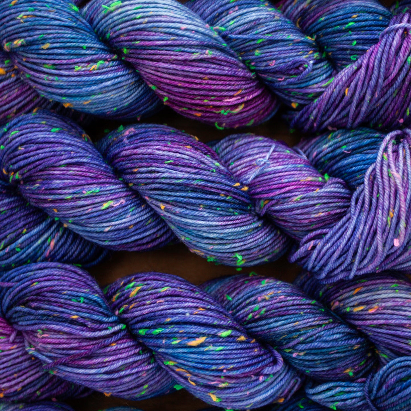 Superwash Merino neon tweed DK hand dyed yarn - Ready to Ship