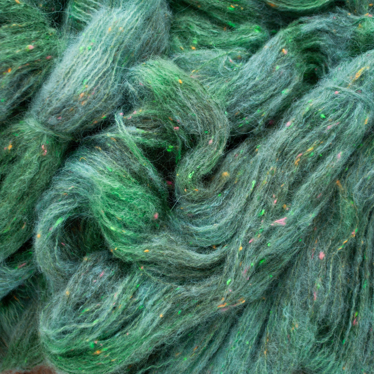 Superwash Merino/Alpaca Neon Tweed fluff - fingering weight - hand dyed yarn - Ready to Ship