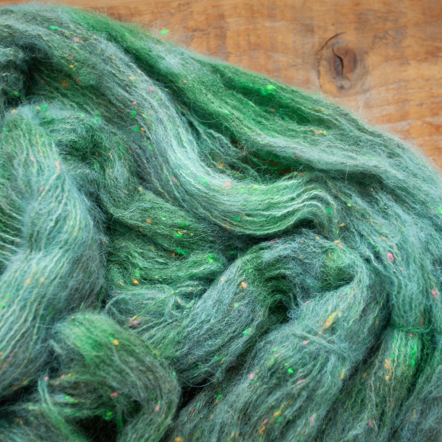 Superwash Merino/Alpaca Neon Tweed fluff - fingering weight - hand dyed yarn - Ready to Ship