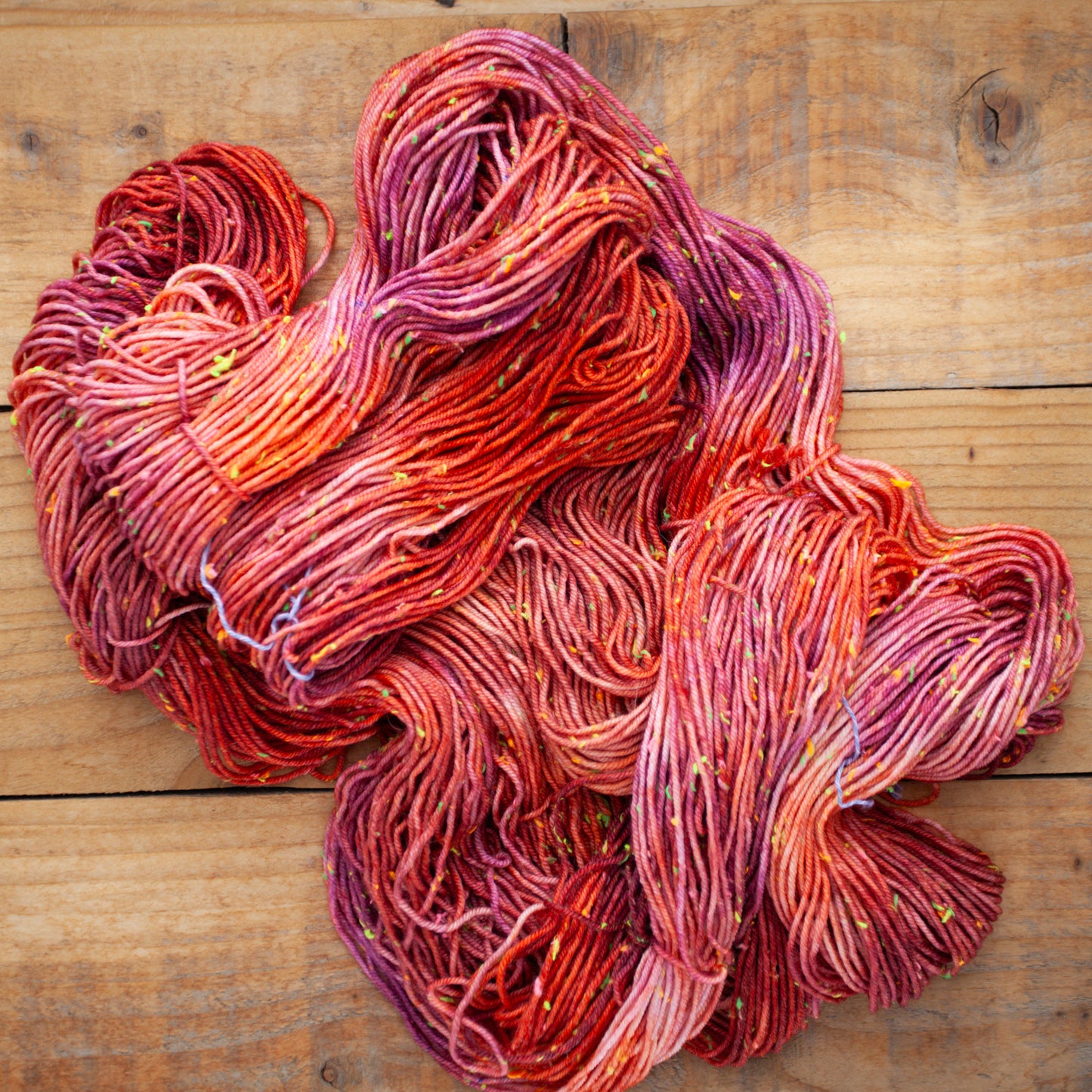 Superwash Merino neon tweed DK hand dyed yarn - Ready to Ship