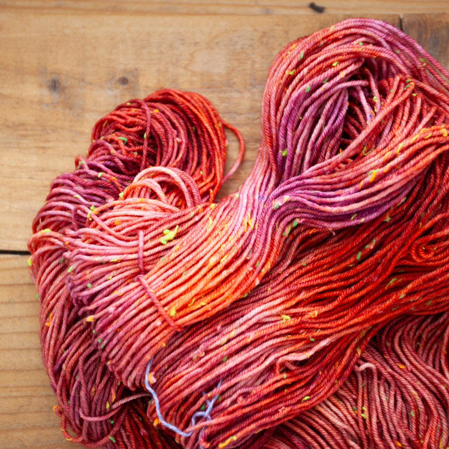 Superwash Merino neon tweed DK hand dyed yarn - Ready to Ship