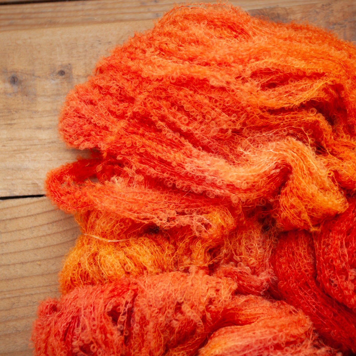 Alpaca boucle hand dyed yarn - Ready to Ship