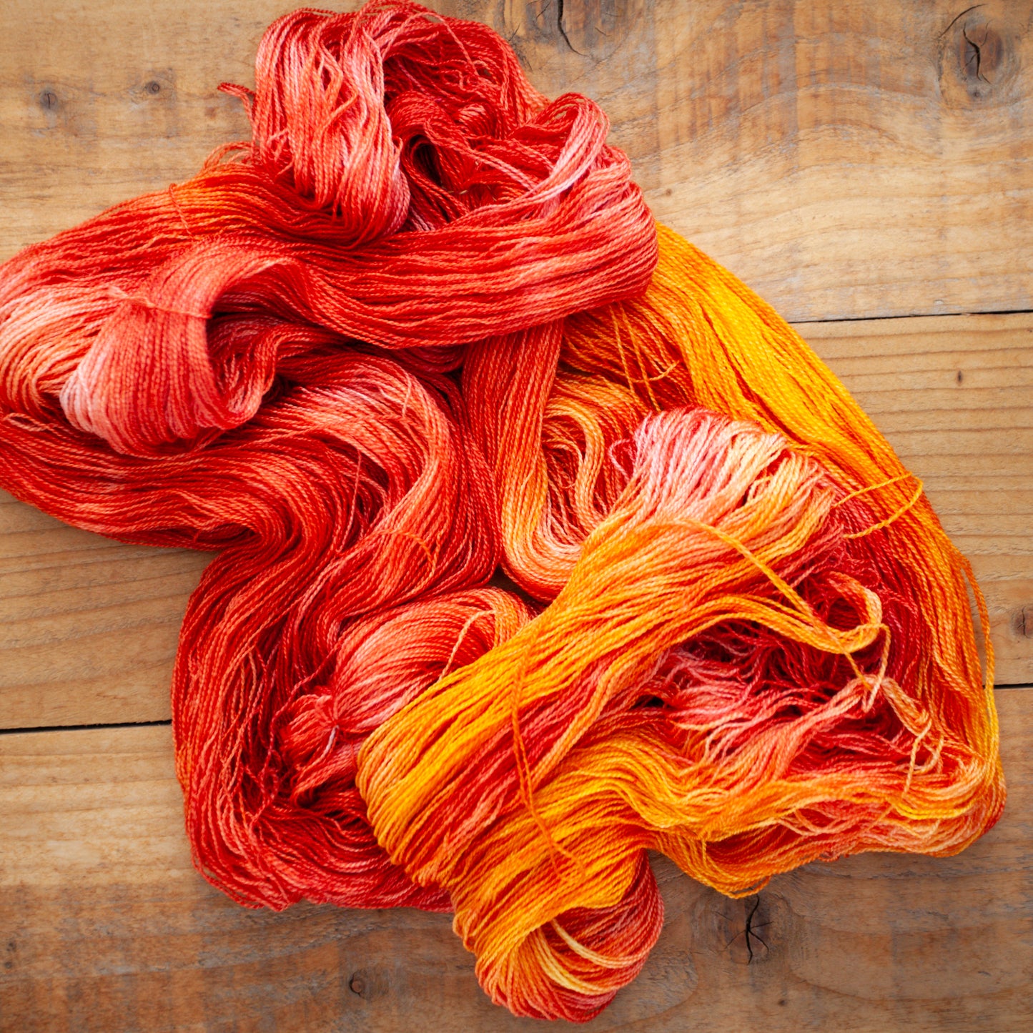 Superwash Bluefaced Leicester (BFL)/Silk - lace weight - hand dyed yarn - Ready to Ship