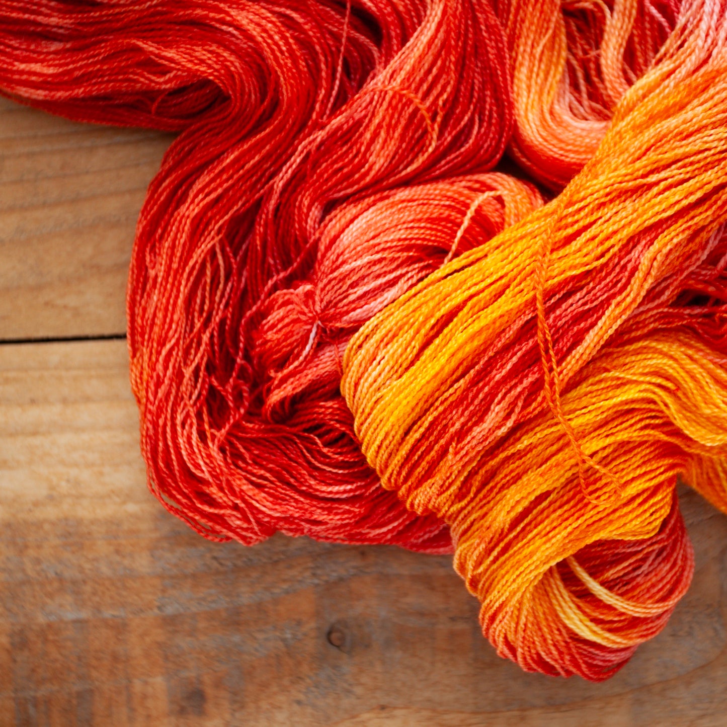 Superwash Bluefaced Leicester (BFL)/Silk - lace weight - hand dyed yarn - Ready to Ship