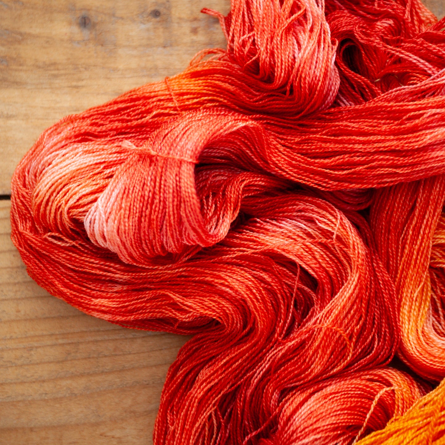 Superwash Bluefaced Leicester (BFL)/Silk - lace weight - hand dyed yarn - Ready to Ship
