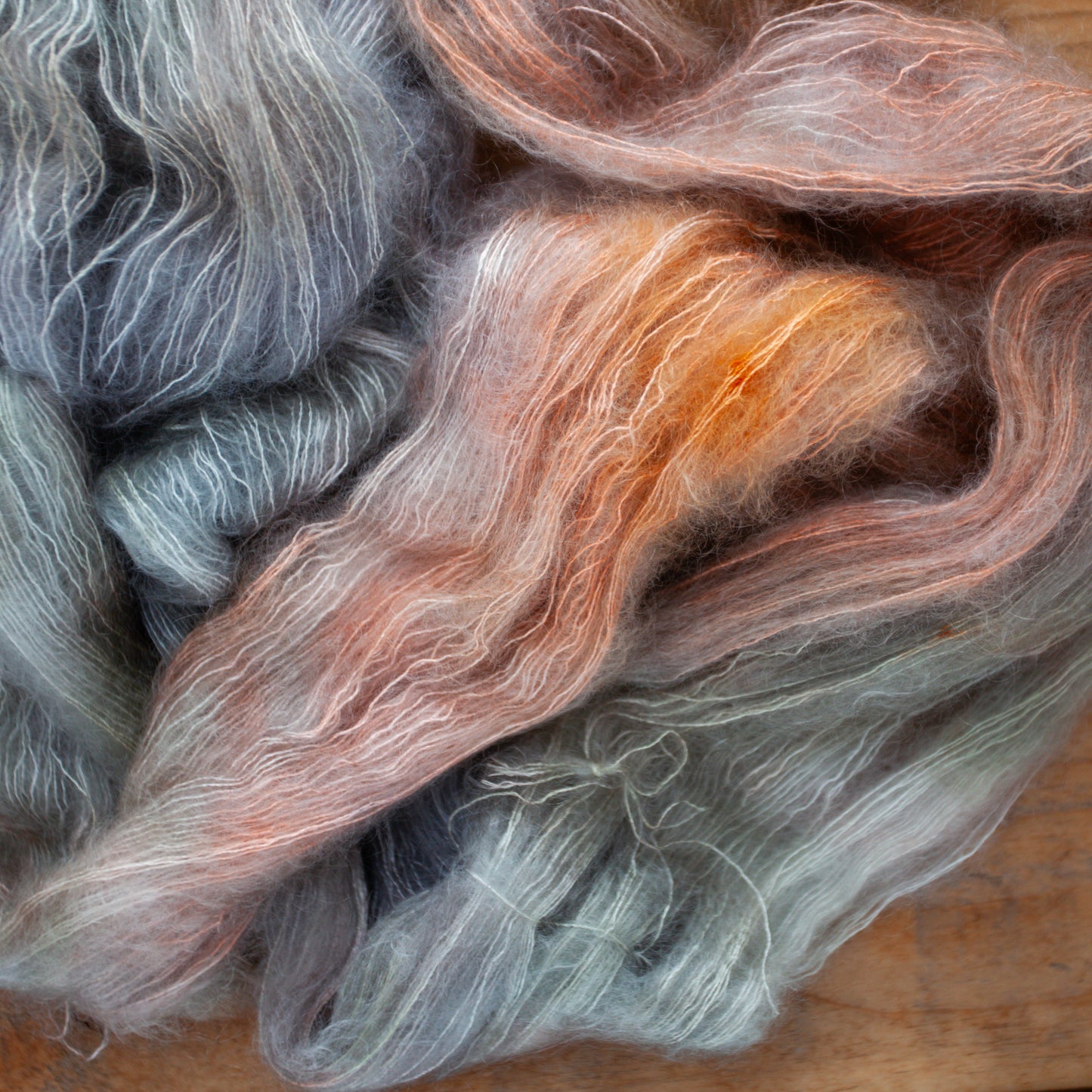 Kid Silk Mohair - lace weight - hand dyed yarn - Ready to Ship
