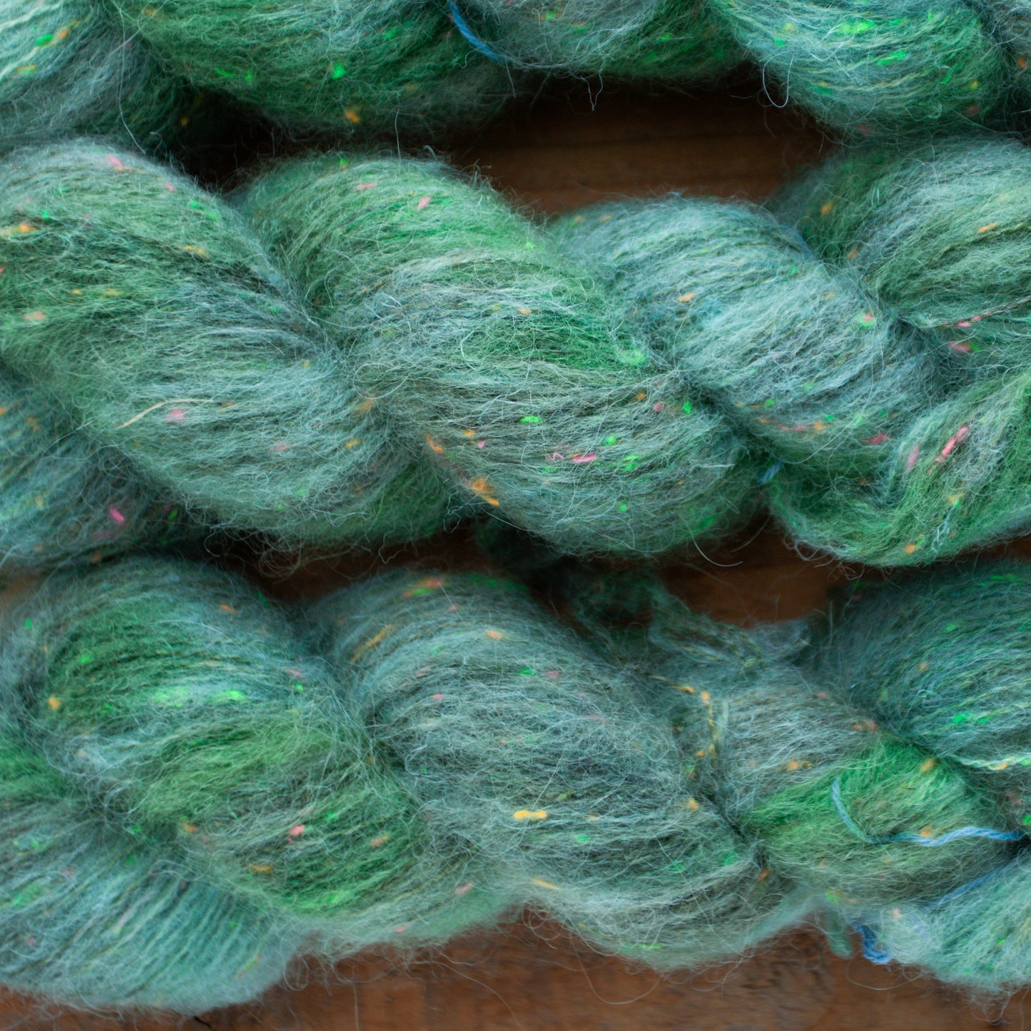 Superwash Merino/Alpaca Neon Tweed fluff - fingering weight - hand dyed yarn - Ready to Ship