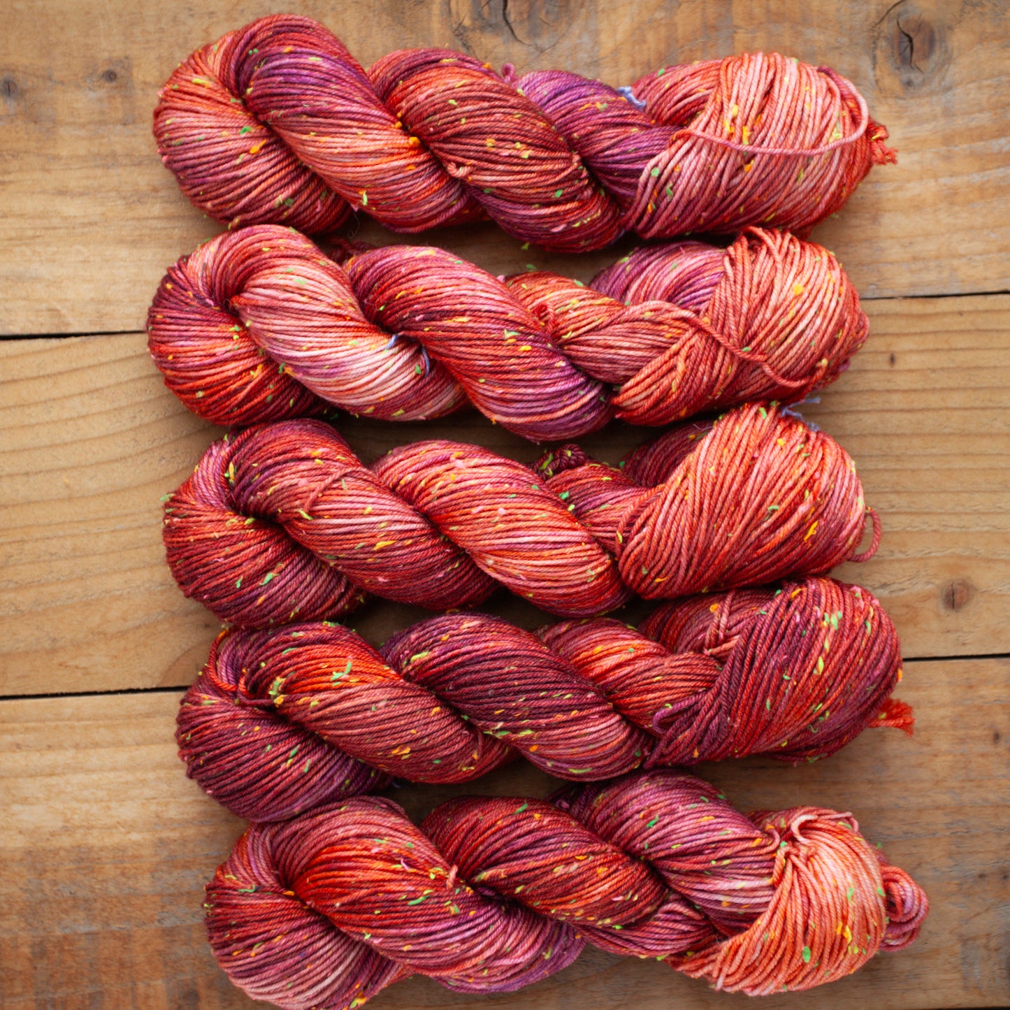 Superwash Merino neon tweed DK hand dyed yarn - Ready to Ship