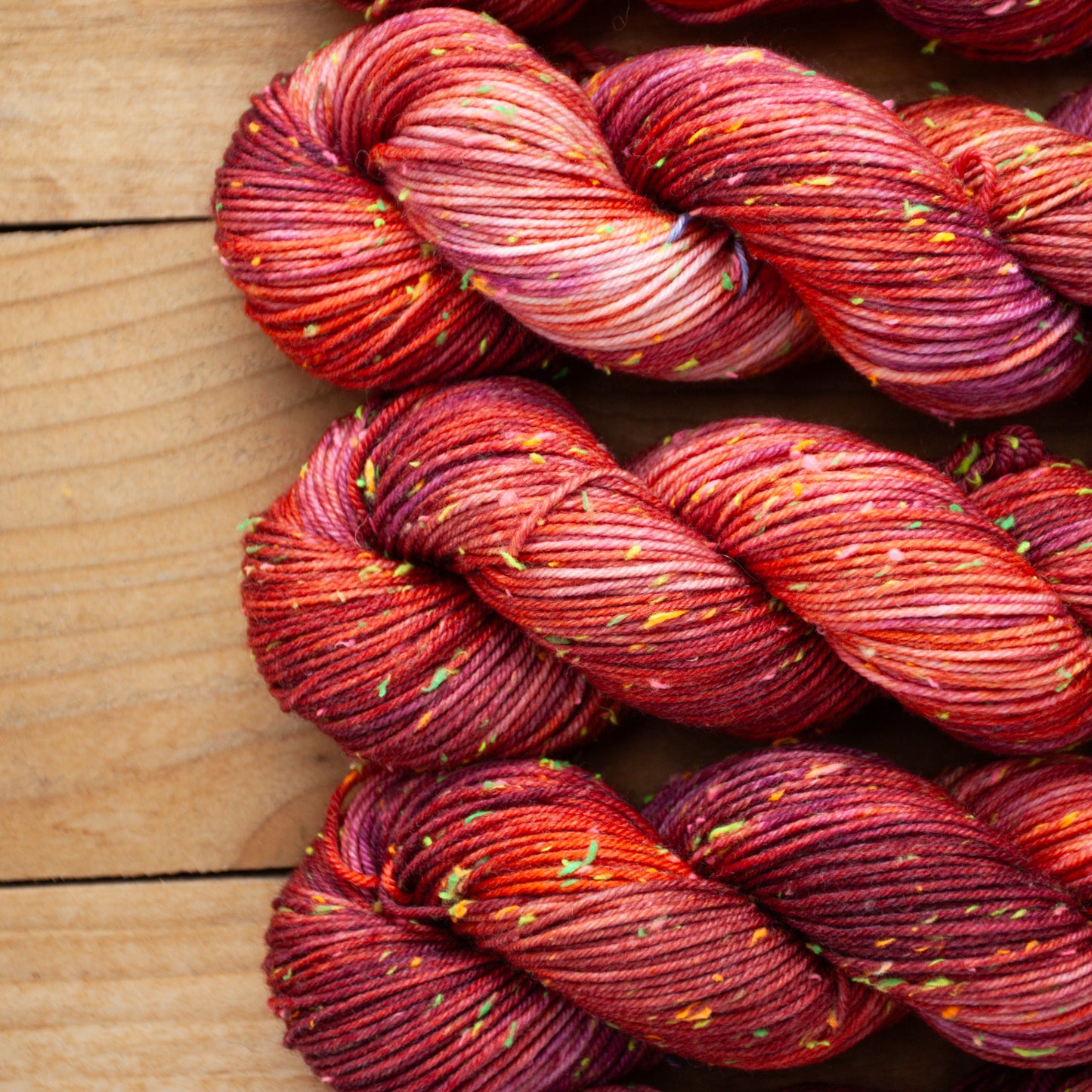 Superwash Merino neon tweed DK hand dyed yarn - Ready to Ship