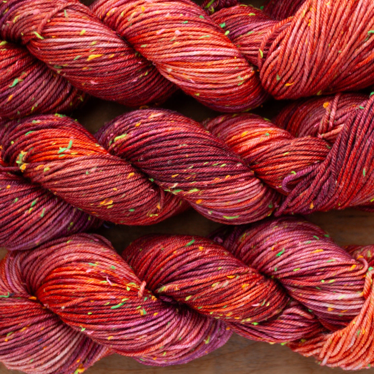 Superwash Merino neon tweed DK hand dyed yarn - Ready to Ship