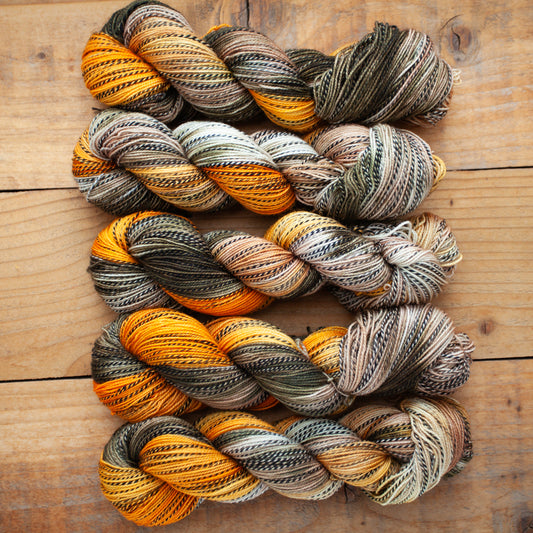 Zebra Sock yarn - Superwash Merino/Nylon 4ply - High Twist - hand dyed yarn - Ready to Ship