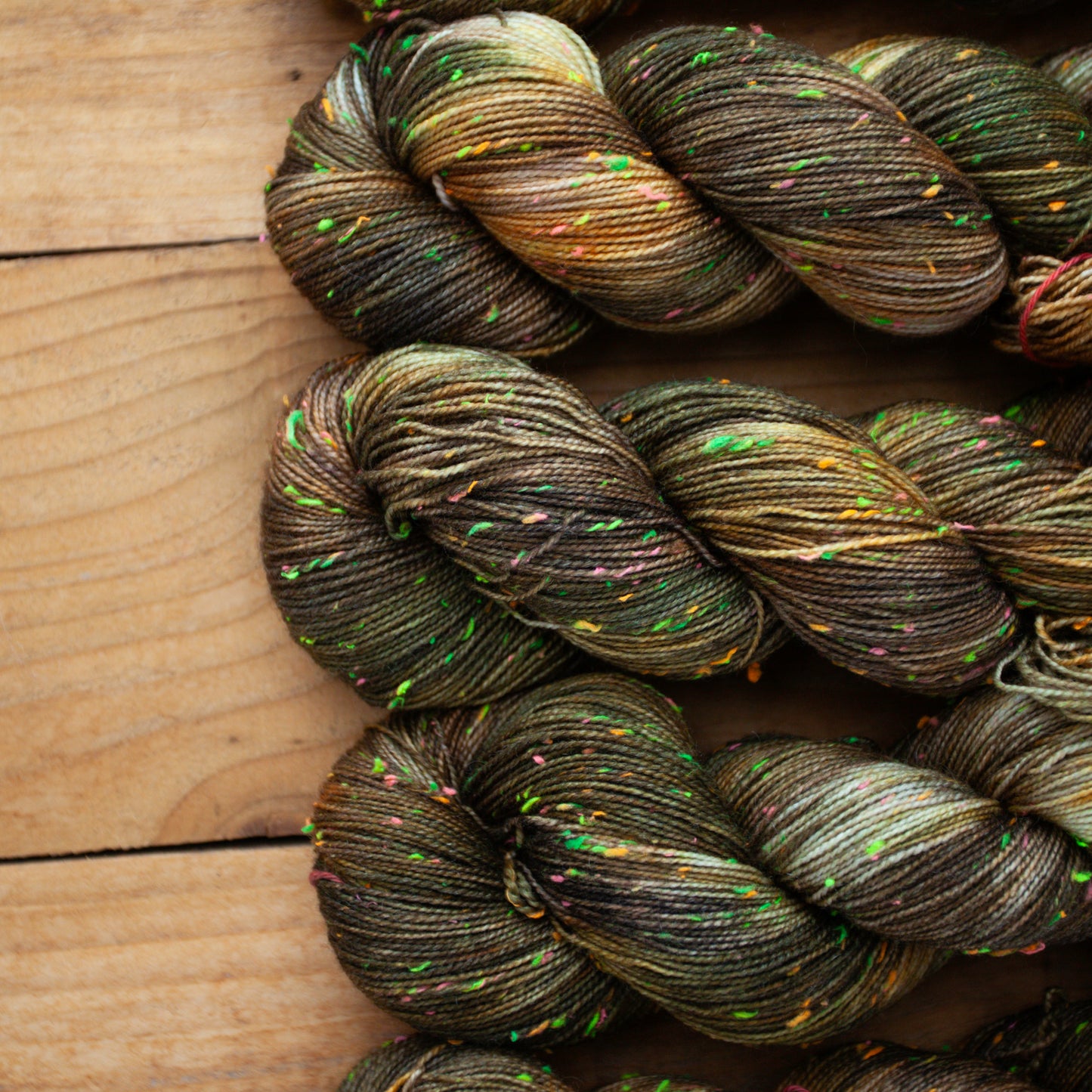 Superwash Merino neon tweed 4 Ply hand dyed yarn - Ready to Ship