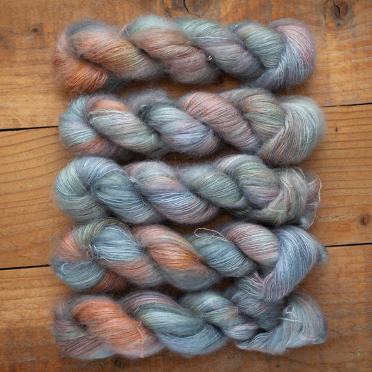 Kid Silk Mohair - lace weight - hand dyed yarn - Ready to Ship