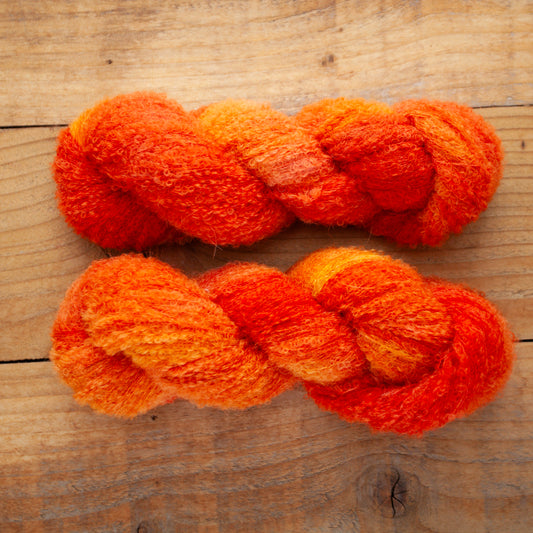 Alpaca boucle hand dyed yarn - Ready to Ship