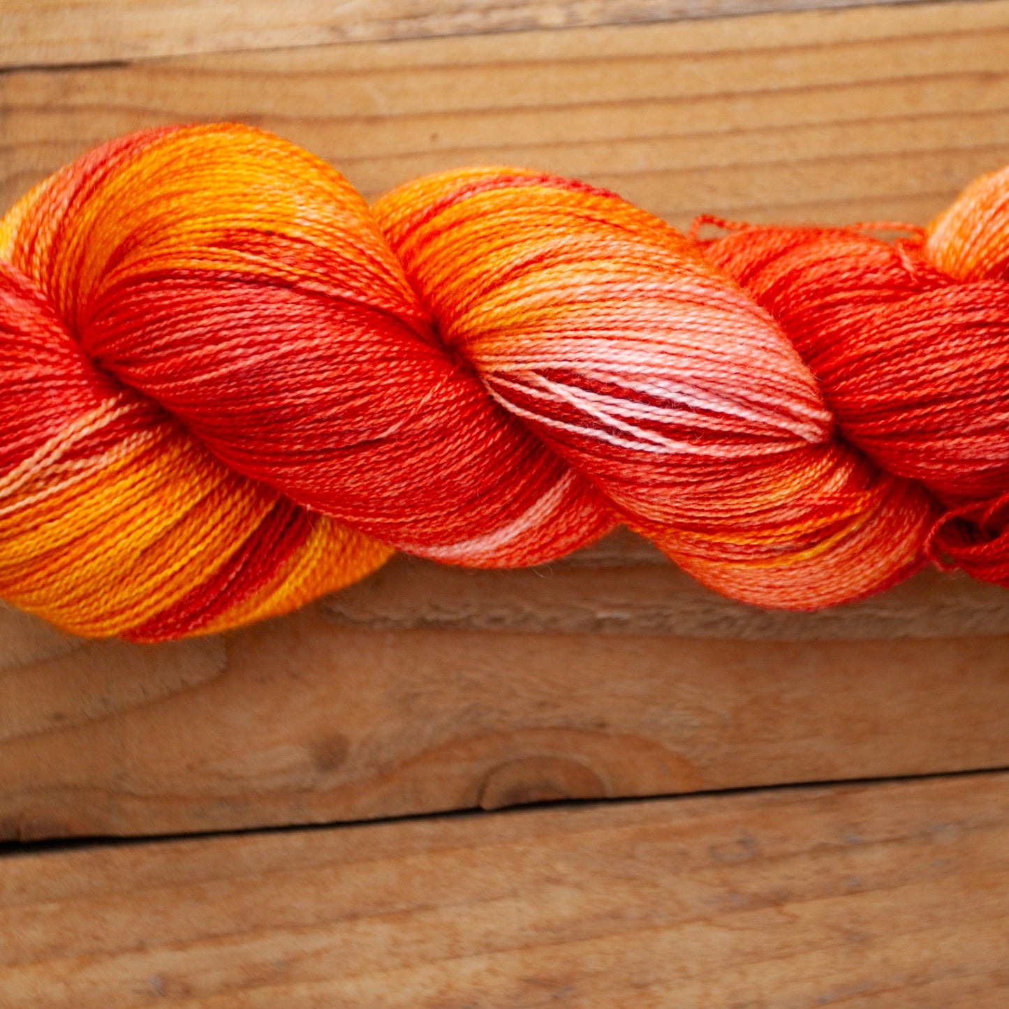 Superwash Bluefaced Leicester (BFL)/Silk - lace weight - hand dyed yarn - Ready to Ship