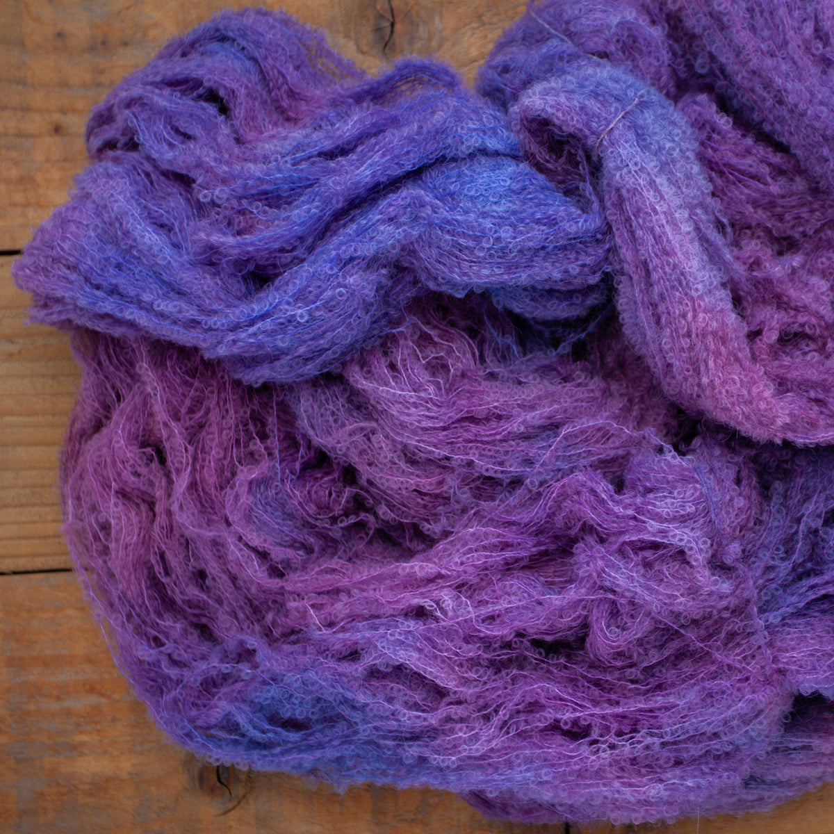 Alpaca boucle Lace - hand dyed yarn - Ready to Ship
