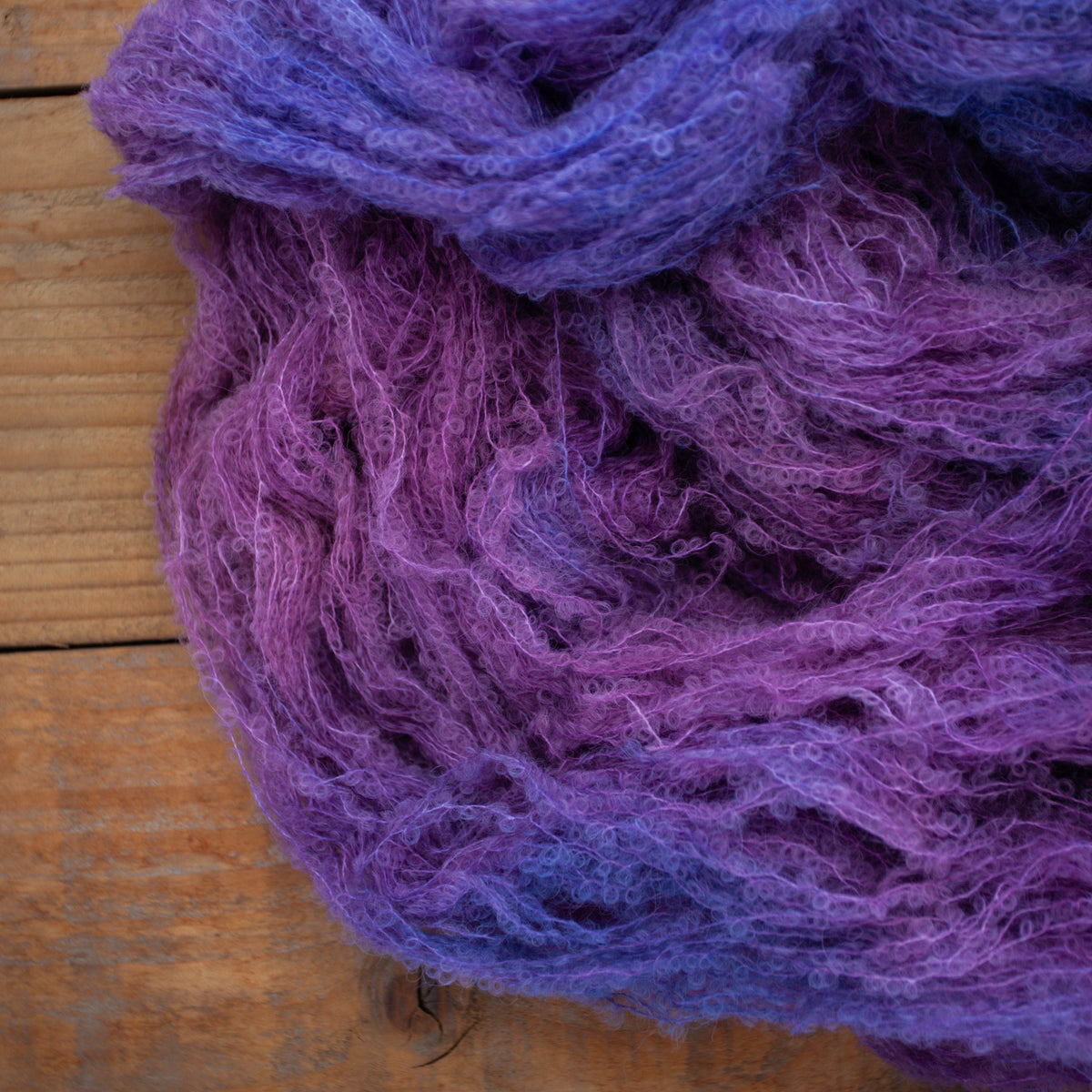 Alpaca boucle Lace - hand dyed yarn - Ready to Ship