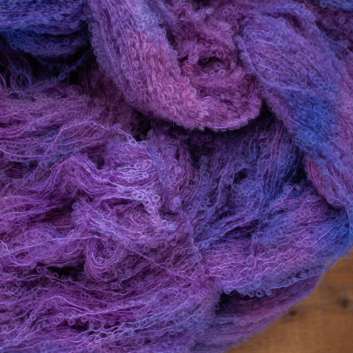 Alpaca boucle Lace - hand dyed yarn - Ready to Ship