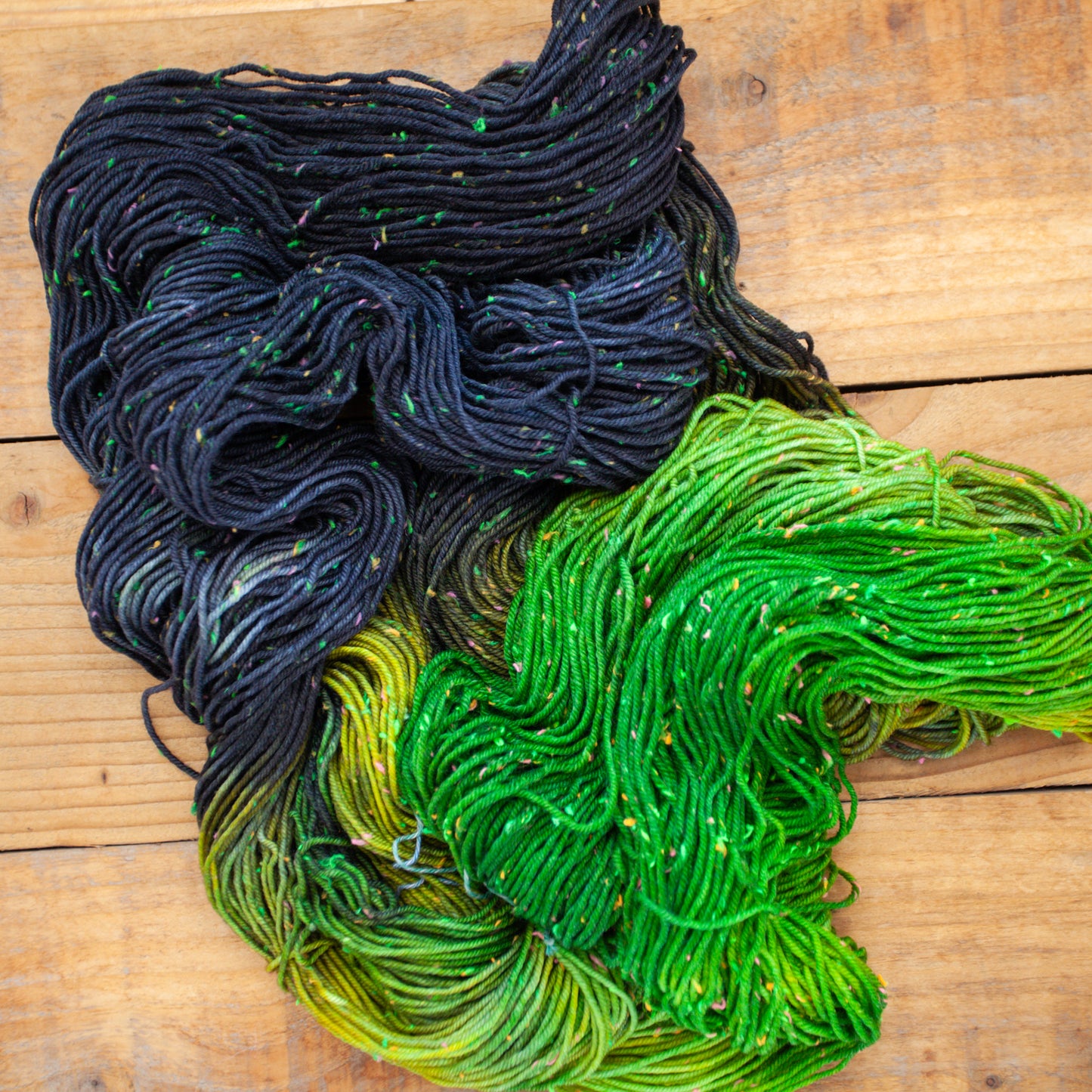Superwash Merino neon tweed DK hand dyed yarn - Ready to Ship