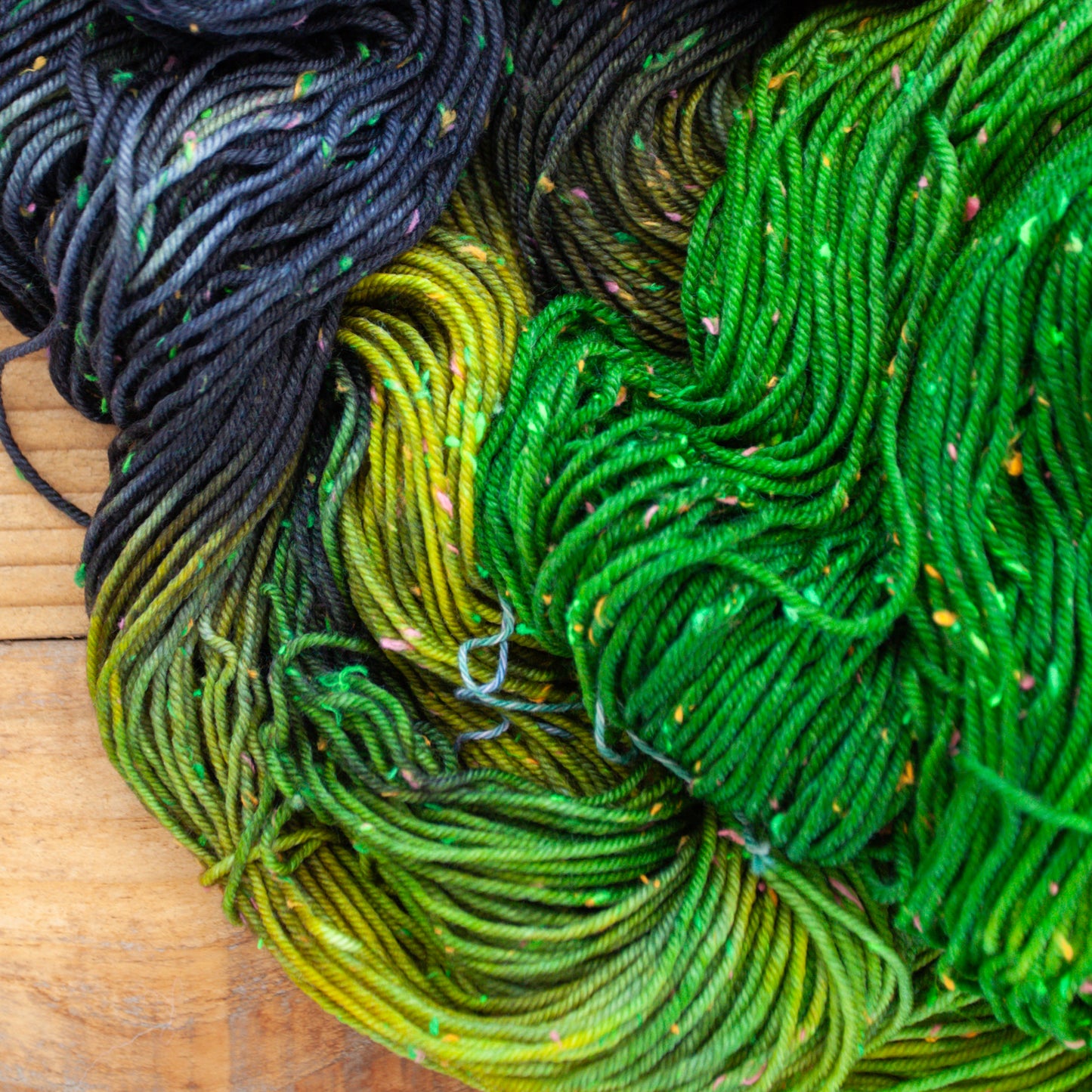 Superwash Merino neon tweed DK hand dyed yarn - Ready to Ship