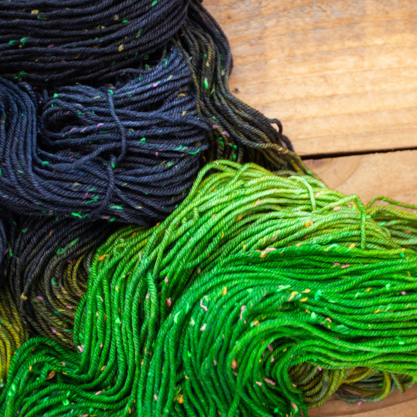 Superwash Merino neon tweed DK hand dyed yarn - Ready to Ship