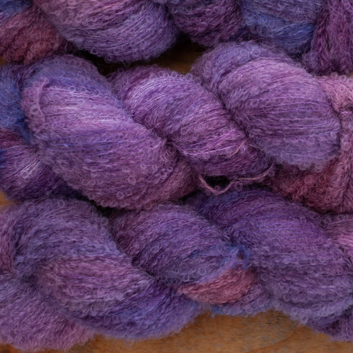 Alpaca boucle Lace - hand dyed yarn - Ready to Ship